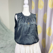 清仓清仓满300包美国直邮金属黑银灰色欧根纱背心