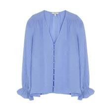 美国直邮高货蓝色Joie真丝长袖衬衫上衣断码接受微瑕不支持退换