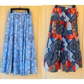 美国直邮REBA纯棉拼接长半裙特价 年后到货不支持退换