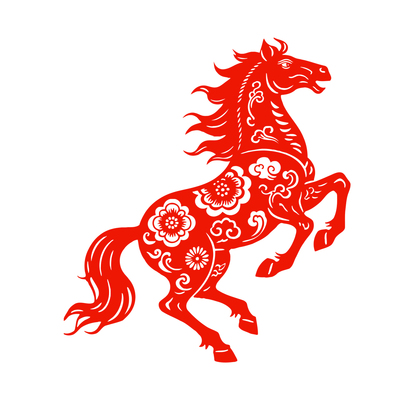 马年窗花生肖马剪纸马到成功静电贴纸玻璃贴窗贴2026马年春节新年