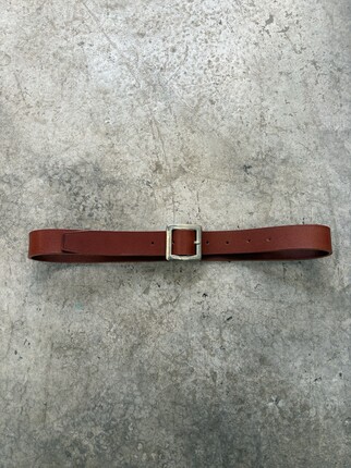 一物系列 3cm 意大利摔纹牛背皮 白铜带扣