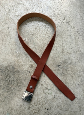 一物系列 3cm 白铜镀银 合页扣腰带