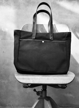 小众设计帆布托特包简约百搭大容量单肩手提购物袋男女同款潮