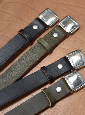 23SS HORWEEN 复古合页扣皮带腰带牛皮 工匠手工男女阿美咔叽