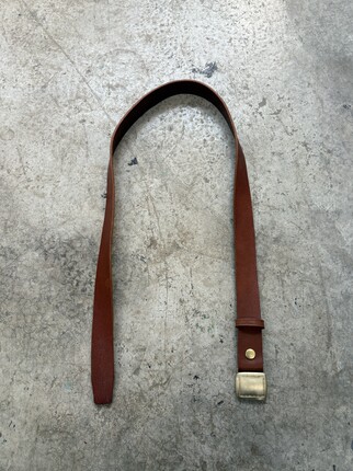 一物系列 3cm 黄铜合页扣腰带 意大利摔纹牛皮