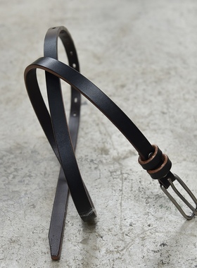 工匠系列 1.5cm 英国马具皮 合金皮带扣 先锋暗黑风