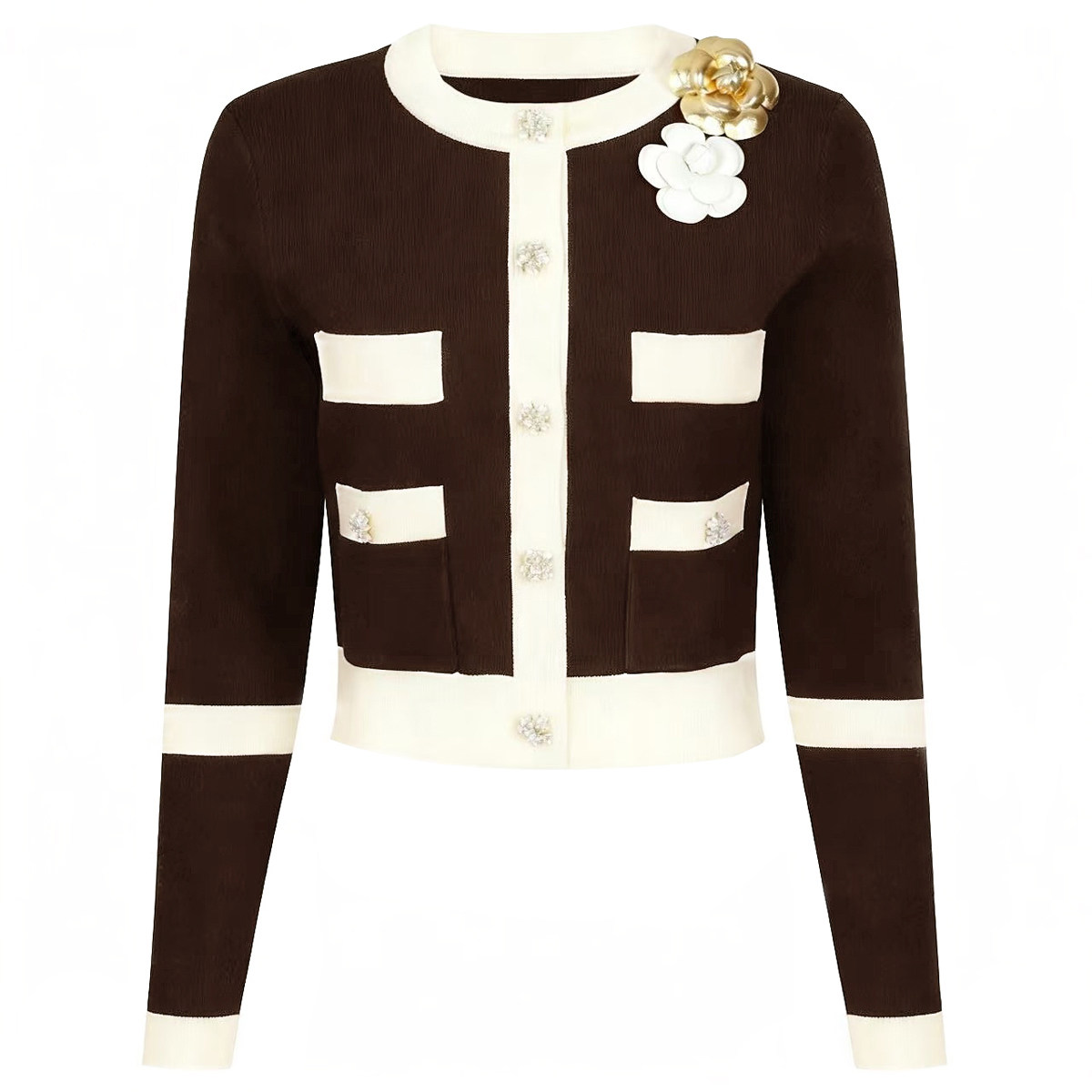 高端南油品质春秋新款时尚针织网红风立体花朵长袖上衣外套25252,女装/女士精品,毛针织衫,淘宝优惠券,粉丝福利购,淘宝优惠卷