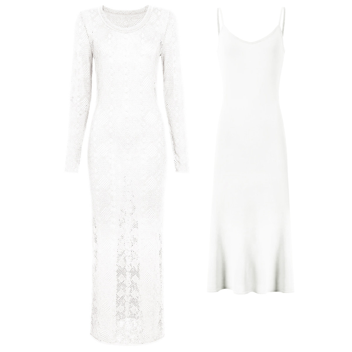 南油高品质秋季新款时尚针织修身显瘦蕾丝圆领长袖连衣裙+吊带,女装/女士精品,时尚套装,淘宝优惠券,粉丝福利购,淘宝优惠卷