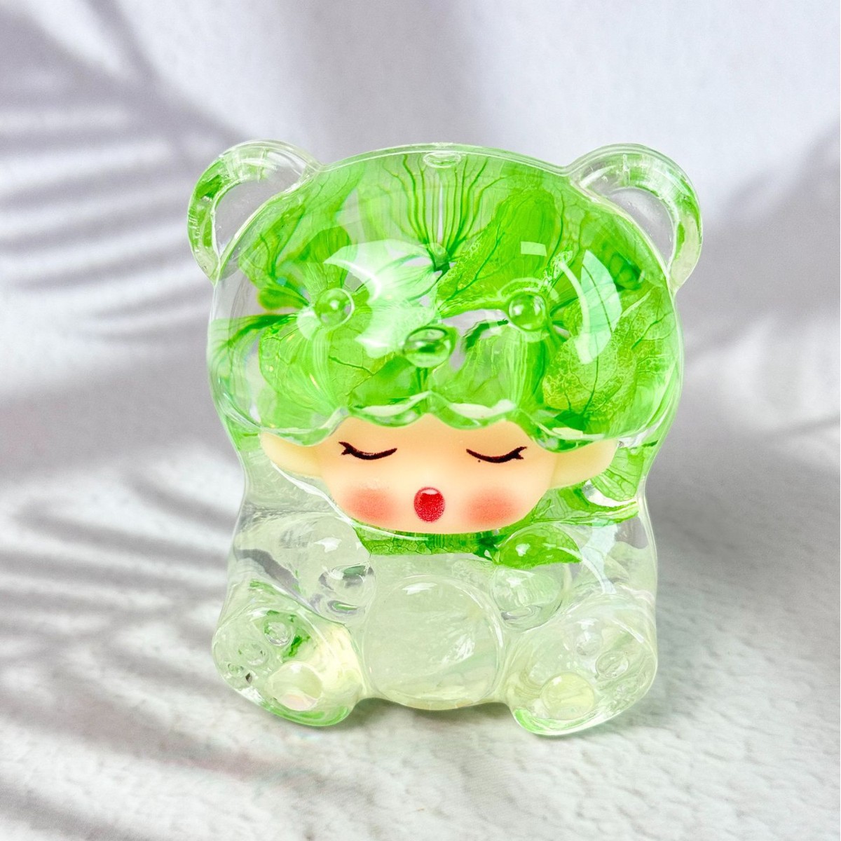 新款潮玩云梦小熊入油流沙摆件