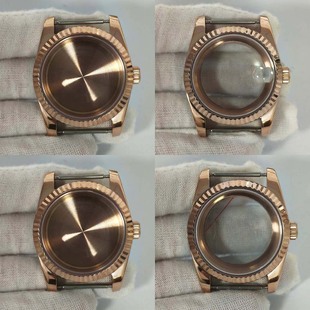 36机芯 NH35 手表配件36mm 39mm玫牙圈蓝宝石不锈钢表壳透密底适装