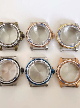 手表配件 复古不锈钢表壳39.5mm适合装日本NH35,NH36机芯