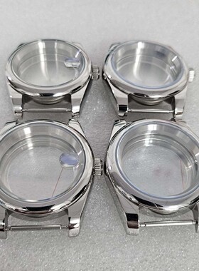 36/39mm圆弧不锈钢透密底表壳蓝宝玻璃适合装NH35/36机芯手表配件