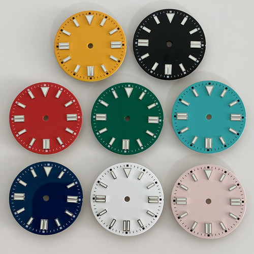 NH35A无logo彩色绿夜光表盘