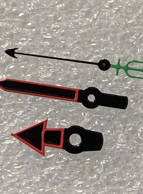 手表指针配件 红边黑色鱼秒龟秒 装配日本NH35/NH36/4R36自动机芯