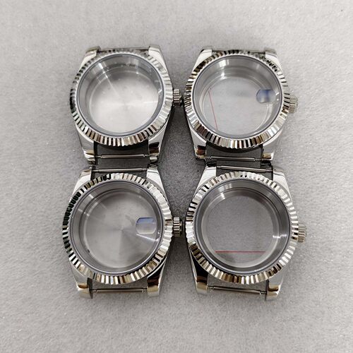 36/39mm 狗牙圈表壳72齿蓝宝石玻璃 不锈钢表壳适合装NH35/36机芯