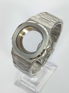 手表配件41mm钢色表壳蓝宝石玻璃表日本NH35/36 4R36/7S自动机芯