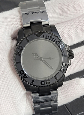 男士机械手表40MM简约黑色壳带蓝宝石玻璃无logo搭载日本NH35机芯