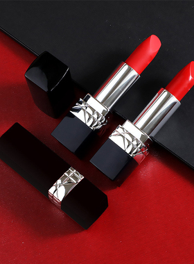 新款Dirc黑管烈焰蓝金口红999#720丝绒雾面唇膏滋润不易掉色