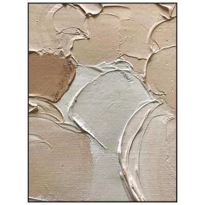 纯手绘油画《远方》客厅抽象装饰画玄关挂画竖版肌理画大幅落地画