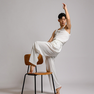 D394舞蹈基训上衣背心男现代舞练功服古典舞运动纯棉胡沈员同款