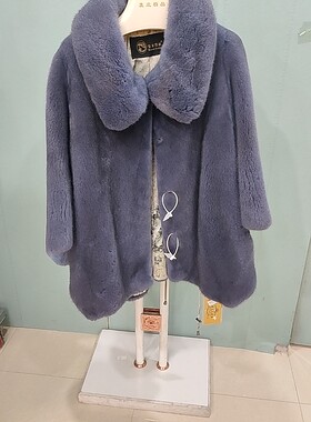 新款进口天鹅绒貂皮大衣女整貂中长款水貂皮草外套年轻时尚SP3873
