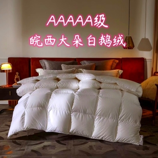 95白鹅绒被5A级皖西95大朵白鹅绒全棉加厚羽绒被芯保暖鹅绒冬被