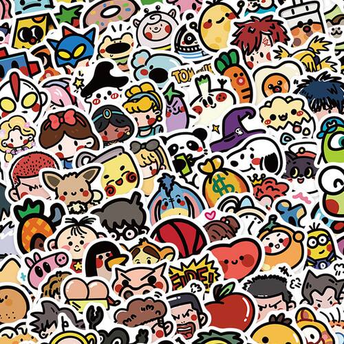 100张oldschool贴纸不留痕不重复