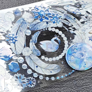 【祈鸟】MENU规划局鹅湖畔贝壳光pet和纸胶带分装装饰拼贴