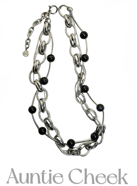 项链原创AuntieCheek天然黑曜石