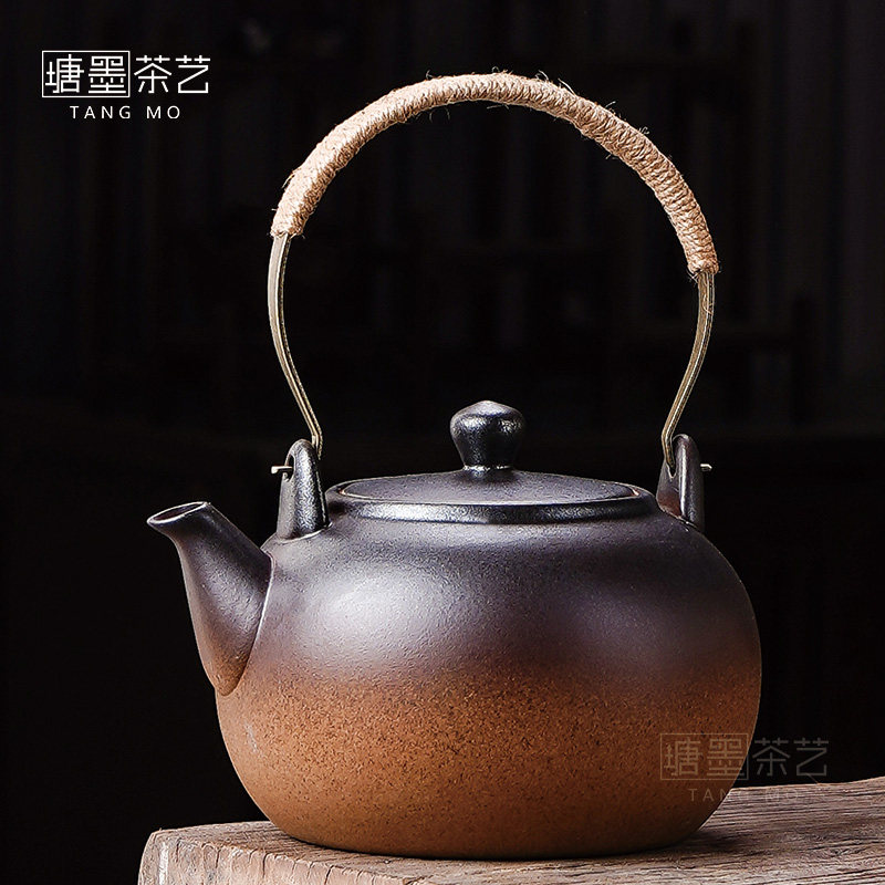 塘墨轩复古煮茶壶电陶炉陶瓷烧水壶提梁壶养生壶大号家用明火炭炉,餐饮具,茶壶,淘宝优惠券,粉丝福利购,淘宝优惠卷