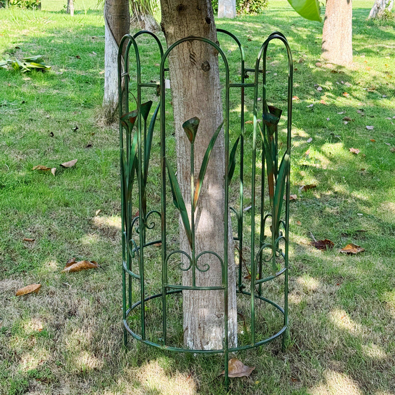 外单复古铁艺爬藤架铁线莲月季全圆栅栏植物隔断花园庭院围栏花架