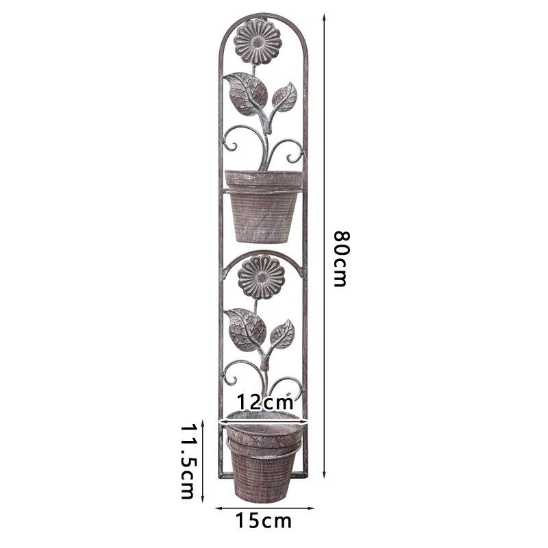 户外铁艺壁挂花盆架屏风架