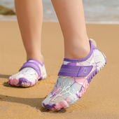 速干涉水溯溪潜水攀岩防割赤足跳绳袜鞋 儿童沙滩鞋 防滑游泳礁石鞋