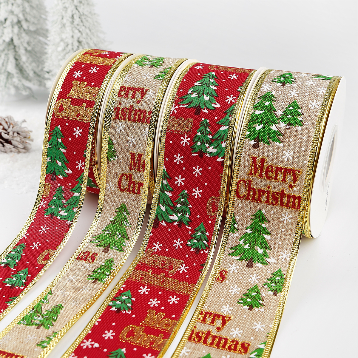 圣诞节彩带丝带装饰品圣诞树挂件