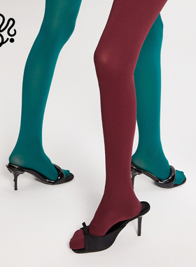 mingoto秋冬个性时髦y2k辣妹风哑光天鹅绒安可拉红丝袜连裤袜子女