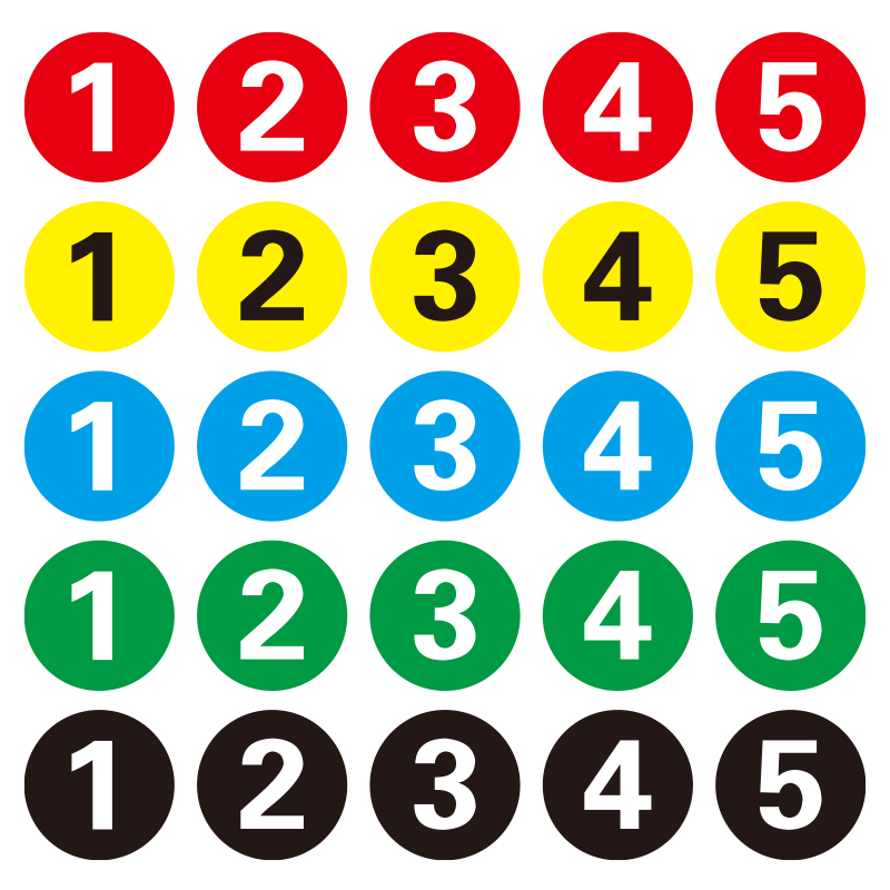2公分防水编号数字号码自粘标签