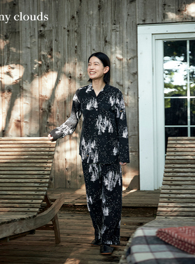 桑妮库拉/Sunny clouds女式纯棉磨毛森林狐狸印花家居服