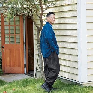男式 clouds 纯棉裤 束脚长裤 桑妮库拉 宽松休闲裤 Sunny