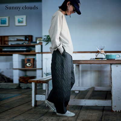 女式绗缝夹棉气球裤保暖长裤