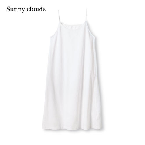 Sunnyclouds女式纯棉吊带连衣裙