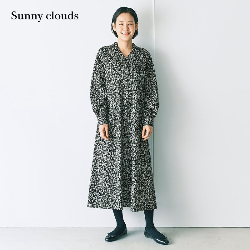 Sunnyclouds女式纯棉碎花连衣裙