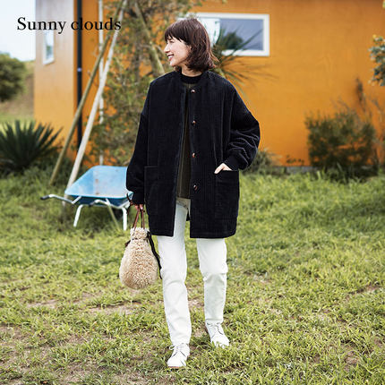 桑妮库拉/Sunny clouds 女式纯棉白色微锥牛仔裤