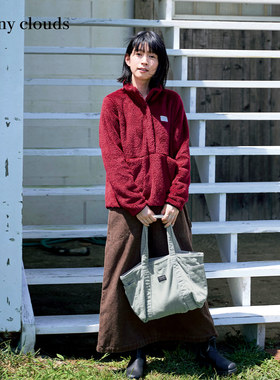 冬季新品 桑妮库拉/Sunny clouds 山系立领套头双面摇粒绒衫红色