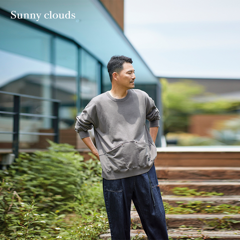 男式棉混日系复古卫衣
