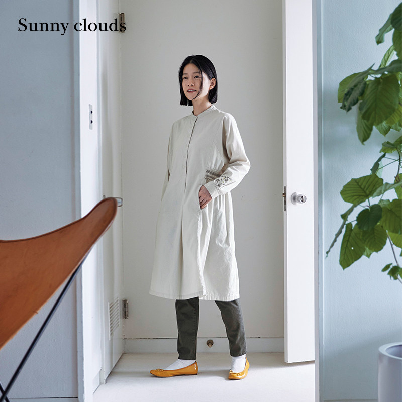 宽松百搭衬衫裙百搭纯棉