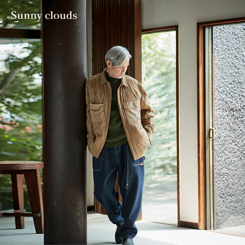 桑妮库拉/Sunny clouds 男式绗缝夹棉衬衫款薄外套