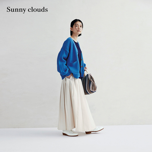 本白 女式 Sunny 春季 桑妮库拉 不对称百褶半身裙 clouds 新品