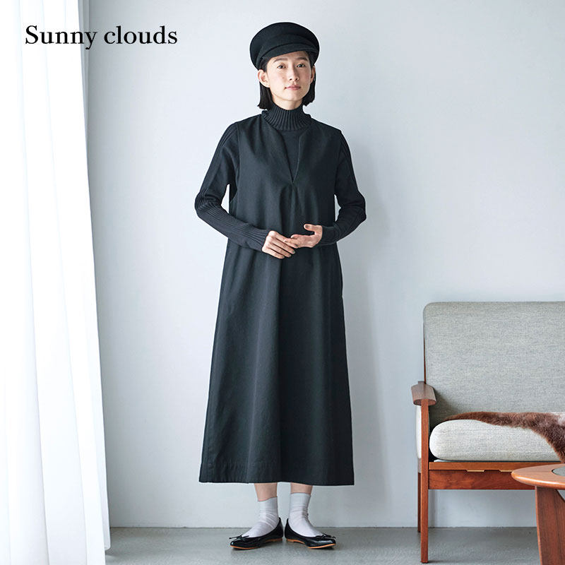 Sunnyclouds女式纯棉无袖连衣裙