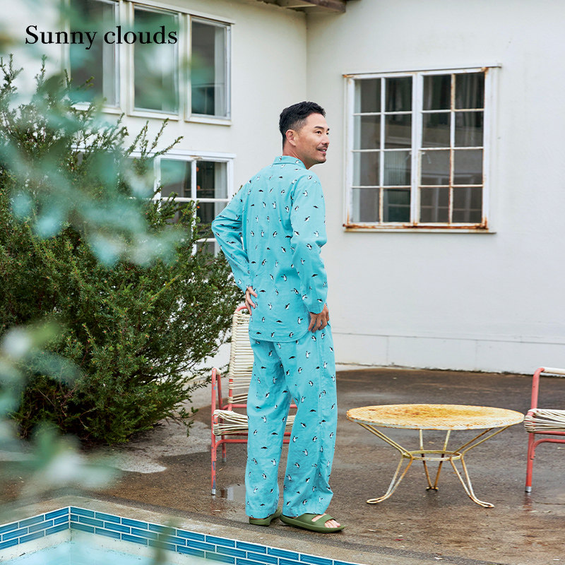 春季男士纯棉印花睡裤