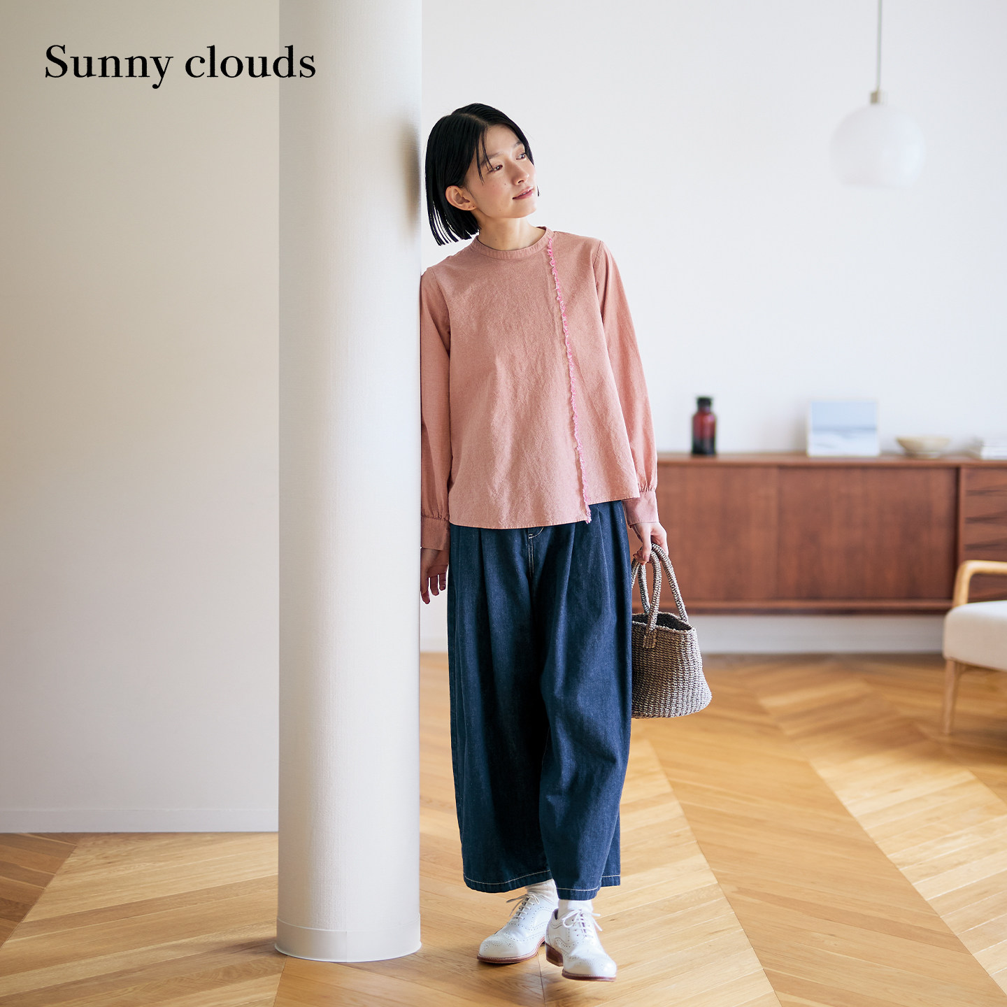 春季新品 桑妮库拉/Sunny clouds女式纯棉流苏边装饰罩衫日系衬衫